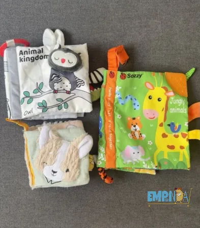 Libros de tela didácticos crujientes para bebés Caballito - imagen 1