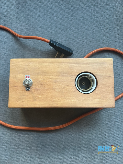 Lampara de mesa madera + bombilla Caballito - imagen 5