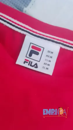 Remera De Hombre Fila Basic Letter Ii Color Rojo Floresta - imagen 4
