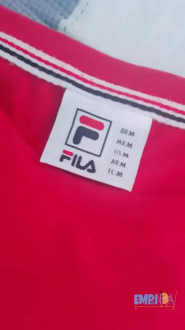 Remera De Hombre Fila Basic Letter Ii Color Rojo Floresta - imagen 4