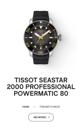 TISSOT SEASTAR 2000 PROFESSIONAL POWERMATIC 80 Palermo