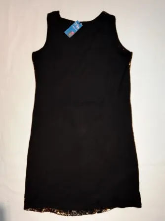 Vestido Corto con Lentejuelas Flores