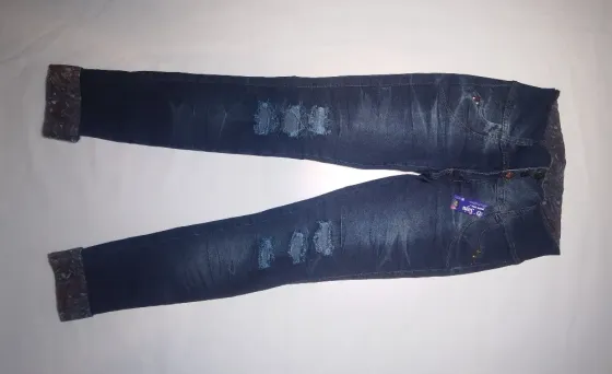 Pantalón de Jeans Mujer Talle 44 Flores