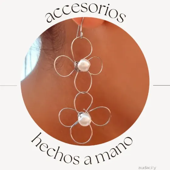 Aros de acero quirúrgico con perlas Mendoza