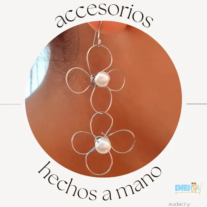 Aros de acero quirúrgico con perlas Mendoza - imagen 1