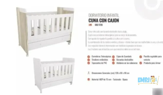 Cuna Moises con cajonera Avellaneda - imagen 1