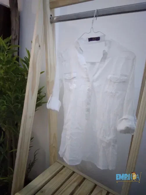 Camisa Blusa Marca Var 's Con Botón para Arremangar Recoleta - imagen 4