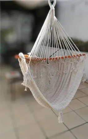 Silla Hamaca Columpio Colgante Macramé Crudo Recoleta