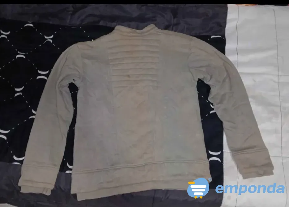 Campera de algodón beige jaspeado abrigada marca Rethink USADA TALLE M Rosario - imagen 3