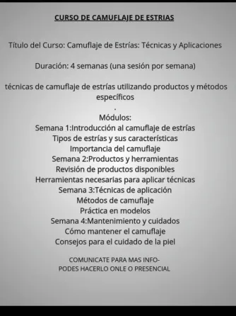 Curso de camuflaje de estrias Villa Crespo