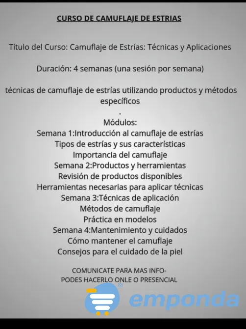 Curso de camuflaje de estrias Villa Crespo - imagen 1