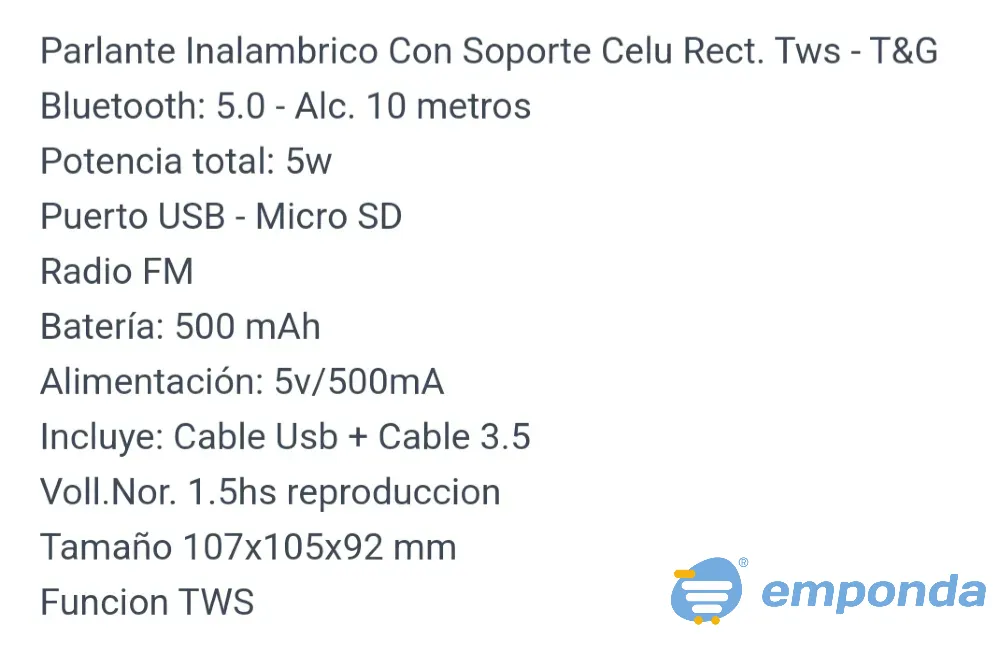 Parlante TG801 Caballito - imagen 2