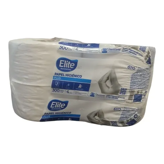 Papel higiénico Jumbo Elite x 4, 300mtrs c/u Caballito