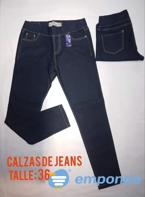 Calza De Jeans Talle: 36 Flores - imagen 1