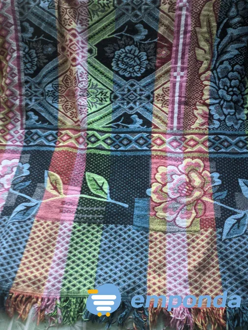 Cubrecamas algodón con flecos 1 plaza Versalles - imagen 1