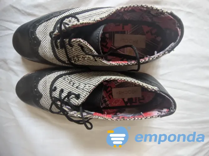Abotinados Oxford cuero y textil Toche Talle 36 Versalles - imagen 6