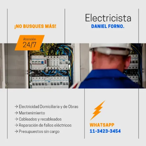 Electricista Certificado. General Rodríguez