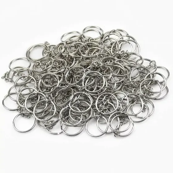 Argolla Reforzada 1.3 Llavero Con Cadena Niquel 25mm X 500 Unidades Villa Lugano
