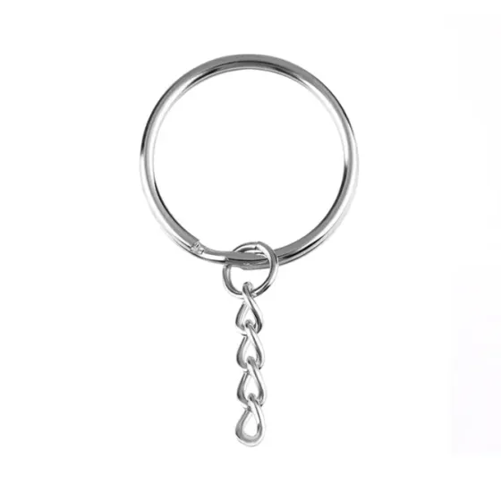 Argolla Reforzada 1.3 Llavero Con Cadena Niquel 25mm X 500 Unidades Villa Lugano