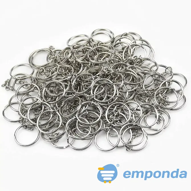 Argolla Reforzada 1.3 Llavero Con Cadena Niquel 25mm X 500 Unidades Villa Lugano - imagen 2