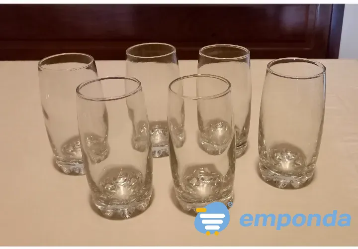 Vasos trago largo con base gruesa. Sin uso. Almagro - imagen 1