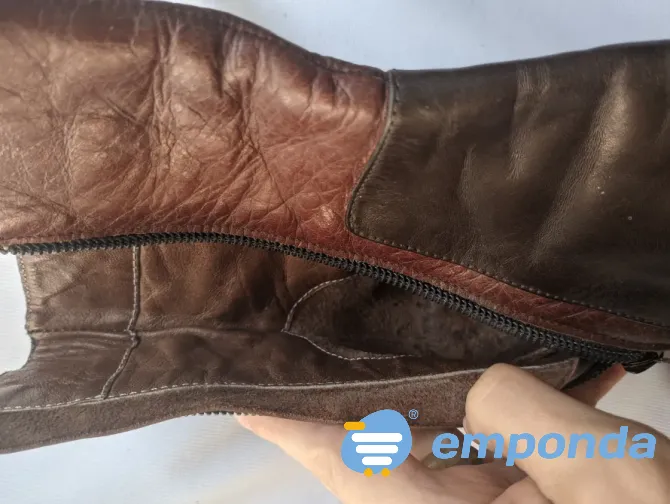 Cowhide leather boots narrow last Size 35 Versalles - photo 3