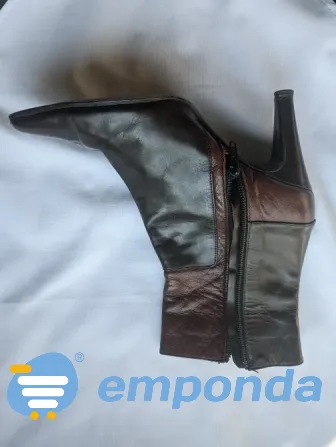 Cowhide leather boots narrow last Size 35 Versalles - photo 4