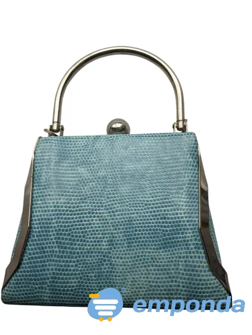 Cartera de mano Bijoux Terner metal y simil reptil Versalles - imagen 1