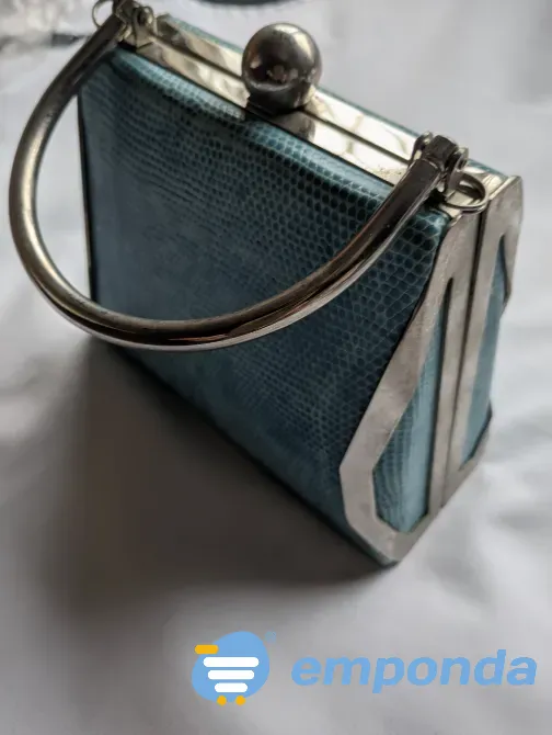 Cartera de mano Bijoux Terner metal y simil reptil Versalles - imagen 2