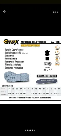 Zapatos de seguridad Gamax N46 Pilar
