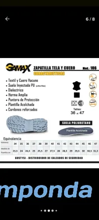 Zapatos de seguridad Gamax N46 Pilar - imagen 3