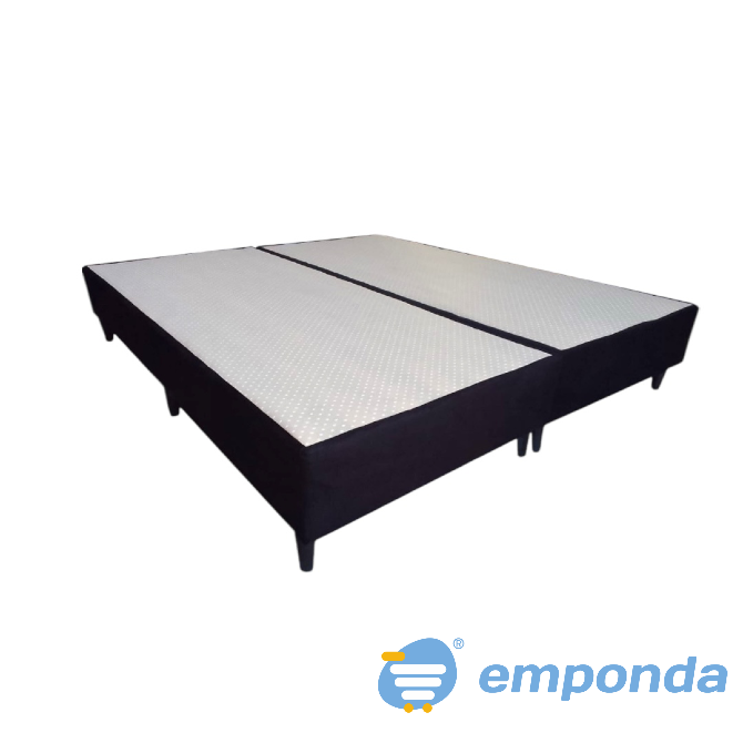 Cama Sommier Base Quenn Size 160x200 Reforzada Box Cuero Floresta - imagen 2