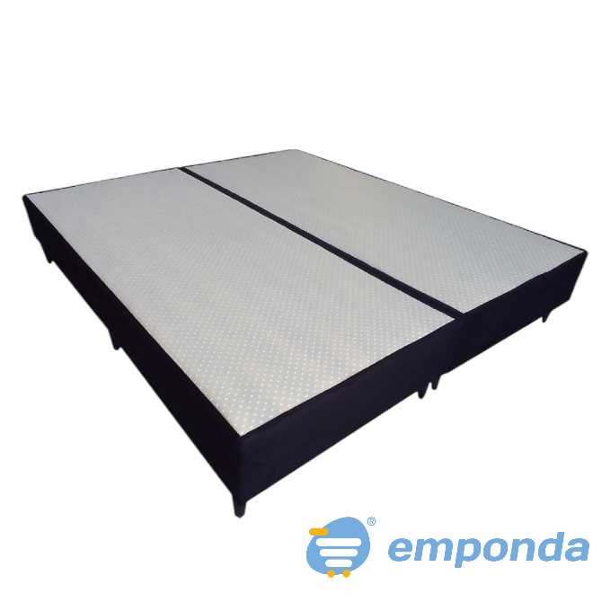 Cama Sommier Base Quenn Size 160x200 Reforzada Box Cuero Floresta - imagen 1