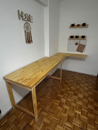 Mesa + Escritorio esquinero de pino y accesorios de regalo Floresta