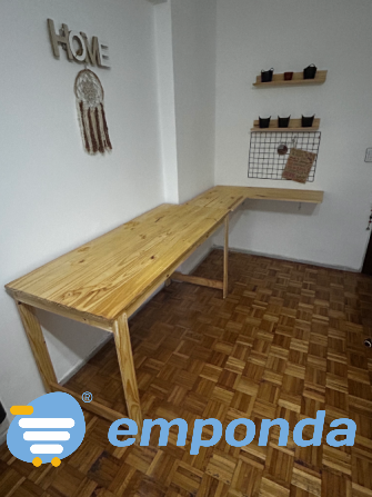 Mesa + Escritorio esquinero de pino y accesorios de regalo Floresta - imagen 3