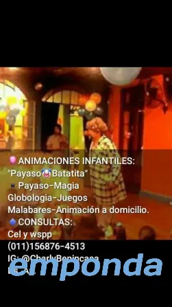 PAYASO BATATITA MAGIA ABIMACIÓN BS AQ Merlo - imagen 1