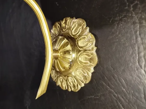 Tulipas de vidrio con base de bronce Lanús