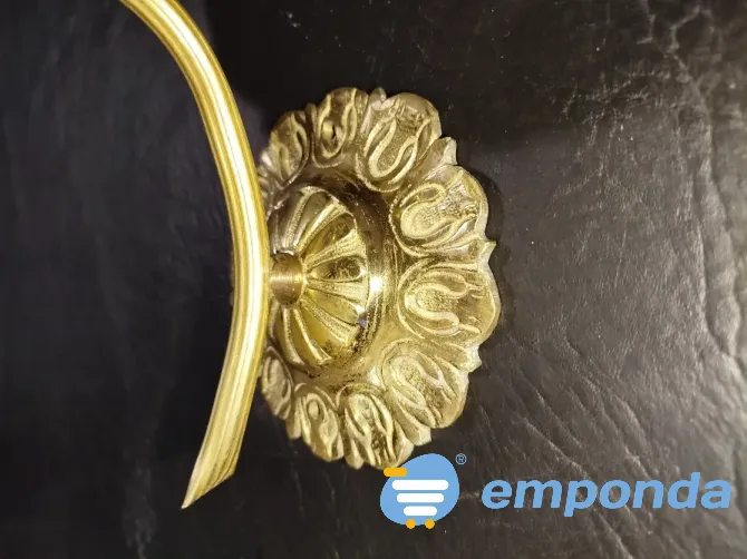 Tulipas de vidrio con base de bronce Lanús - imagen 3