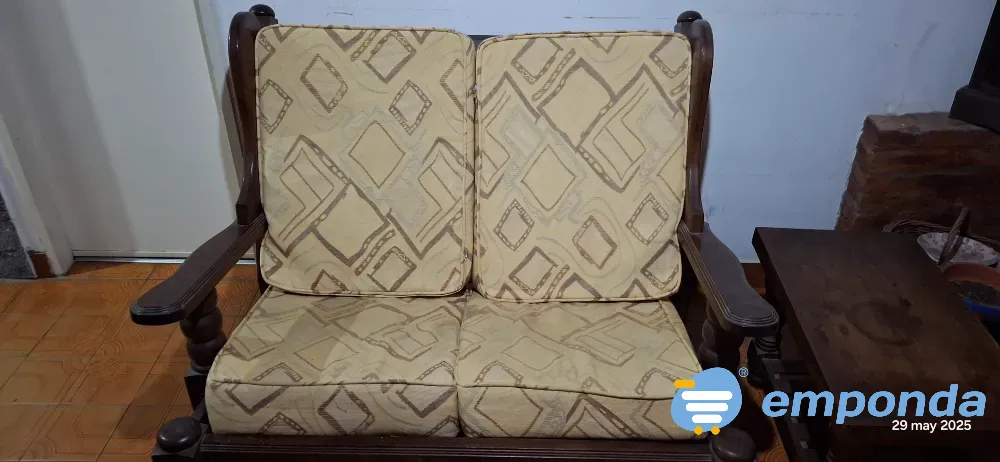 Sillon Algarrobo 2 cuerpos con almuhadones Quilmes - imagen 1