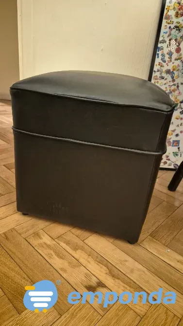 Pack de 2 puffs cuadrados color negro Recoleta - imagen 3