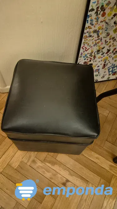 Pack de 2 puffs cuadrados color negro Recoleta - imagen 2