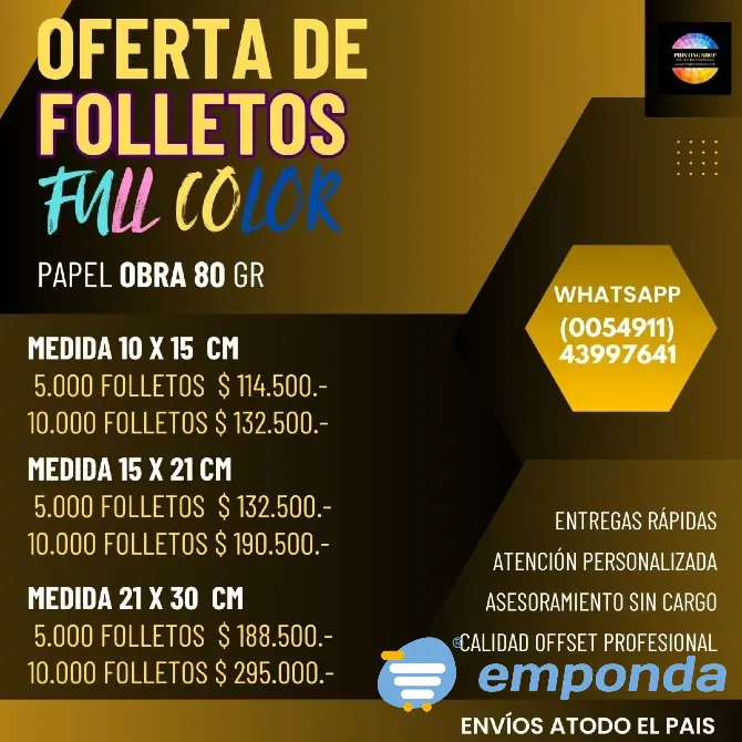 Folletos Volantes Full Color Super Express 24hs Barracas - imagen 3