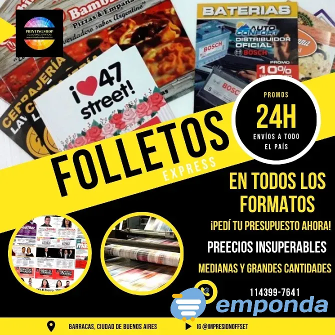 Folletos Volantes Full Color Super Express 24hs Barracas - imagen 1