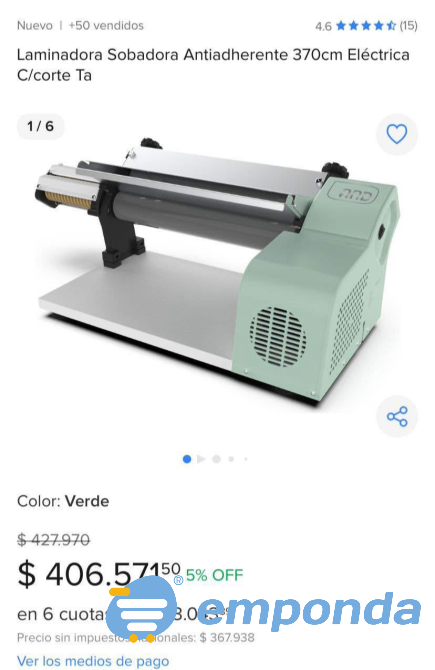 Sobadora 370cm Mar del Plata - imagen 2