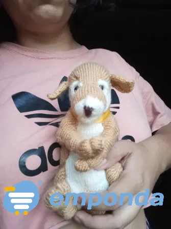 Peluche perro tejido dos agujas Tigre - imagen 1
