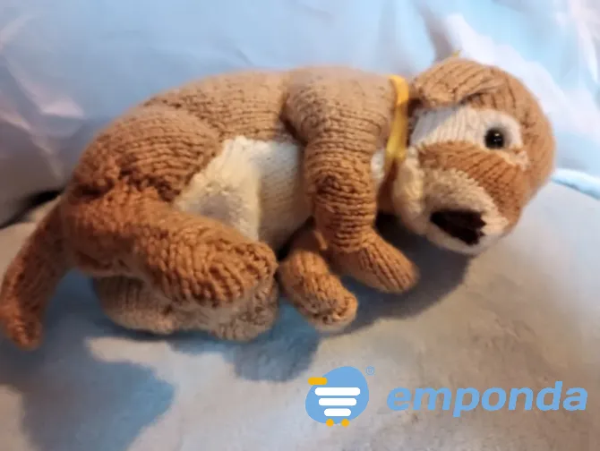 Peluche perro tejido dos agujas Tigre - imagen 2
