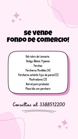 Fondo de Comercio Lenceria General Villegas