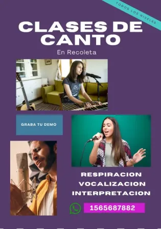 Clasesa de canto en Recoleta Recoleta