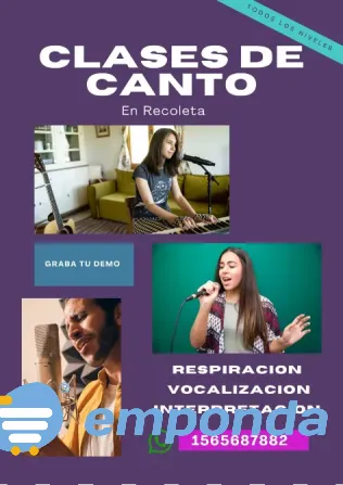 Clasesa de canto en Recoleta Recoleta - imagen 3