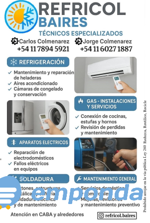 Refrigeración electricidad aparatos eléctricos gas soldadura Belgrano - imagen 1